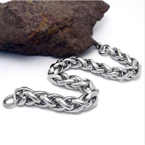 Lắc tay nam inox kiểu bông dừa to 7ly sang đẹp, không đen đem lại vẻ đẹp đẳng cấp, phong độ cho người đeo