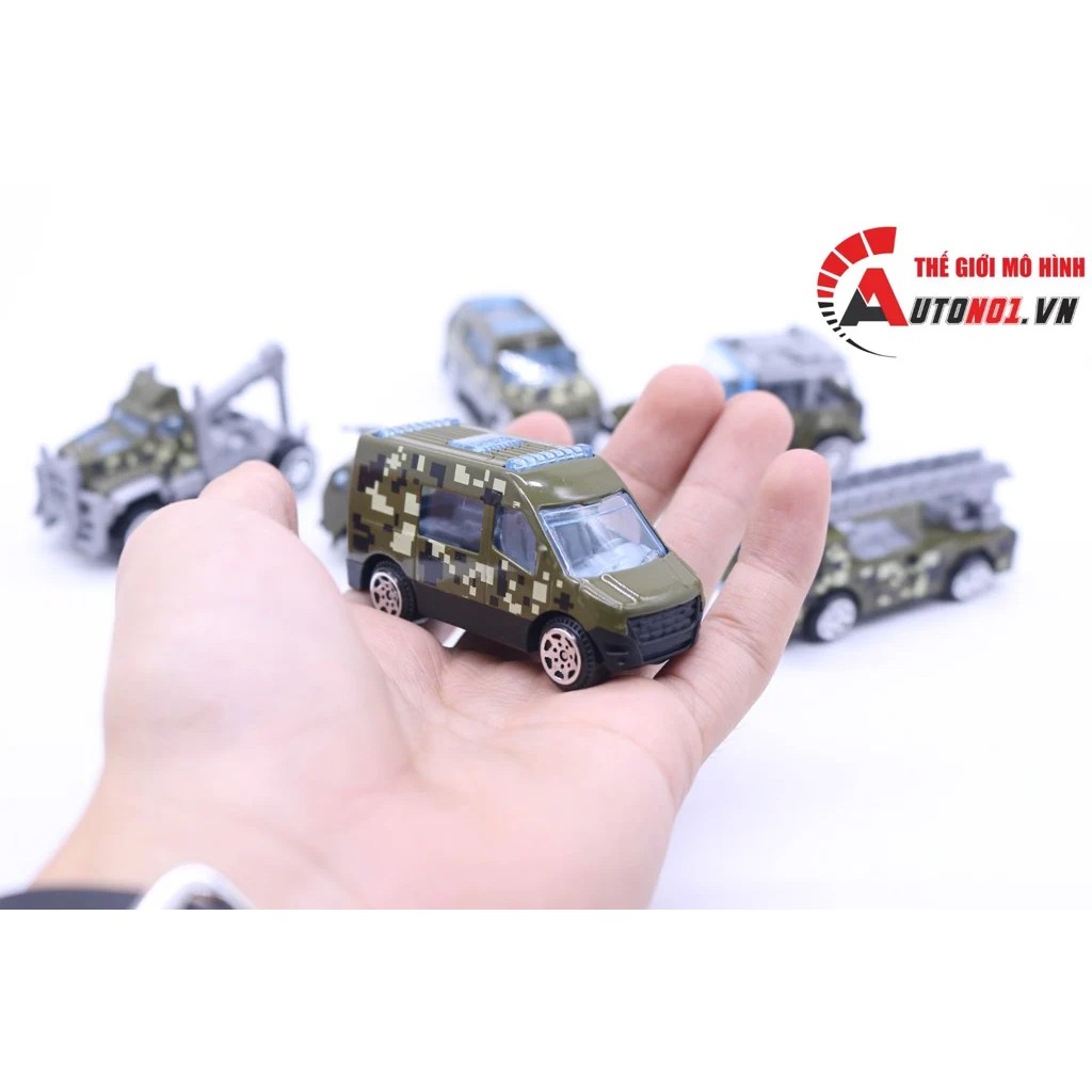 VĨ MÔ HÌNH 8 XE QUÂN ĐỘI 1:64 DIECAST 6507