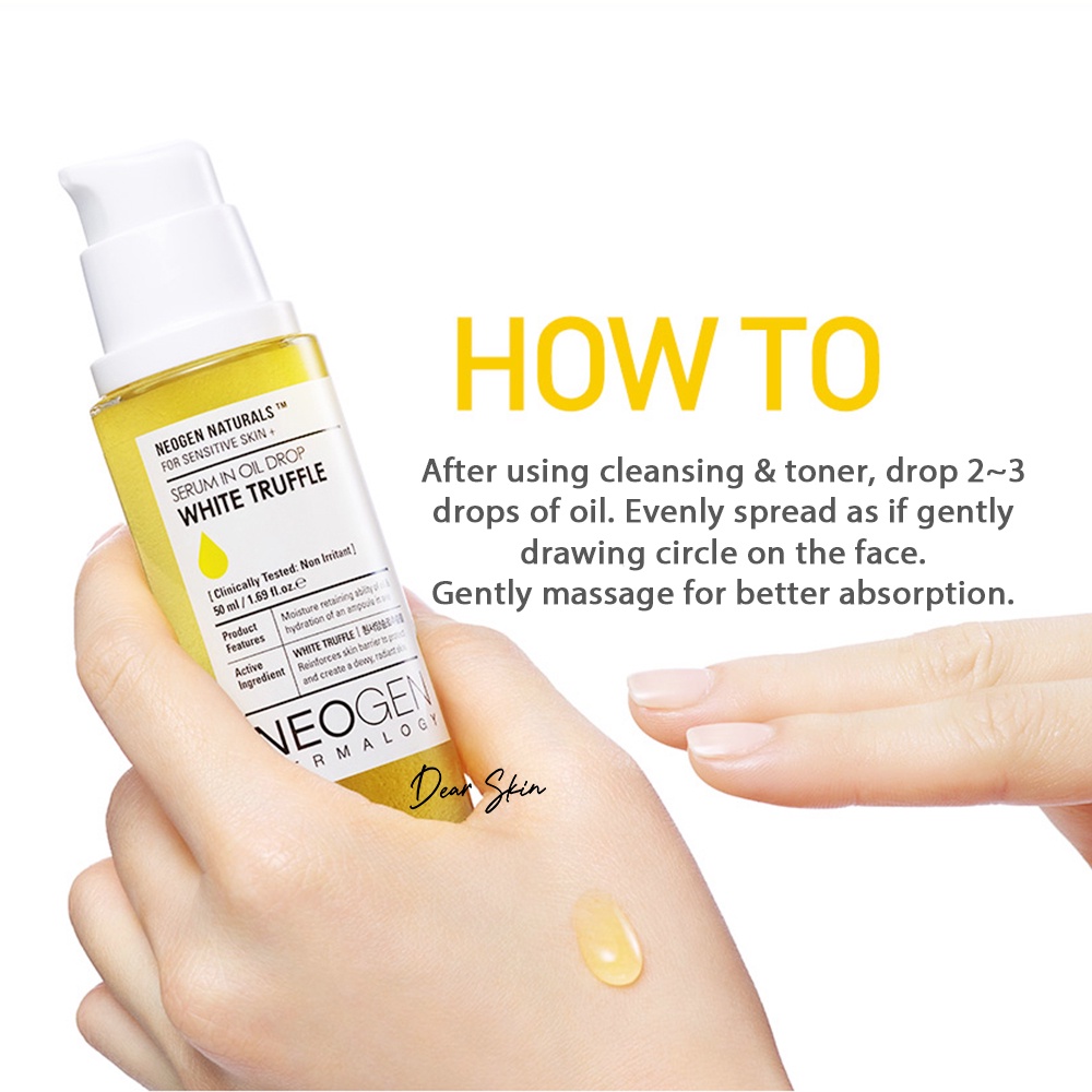 [Hàng mới về] Lọ tinh dầu làm trắng da NEOGEN Ampoule white truffle Serum in oil drop 50ml | BigBuy360 - bigbuy360.vn