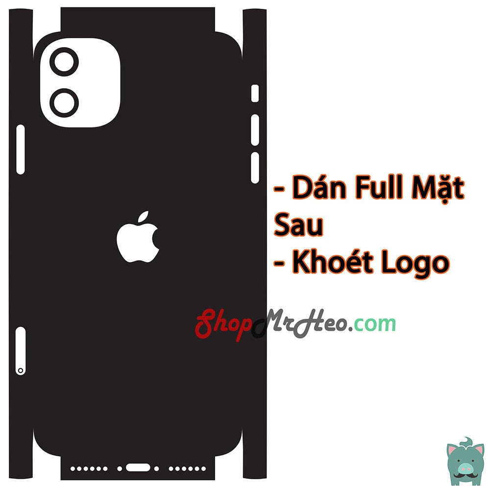 (Mua 1 Tặng 1) Skin Dán Mặt Sau Lưng Full Cạnh Iphone 11