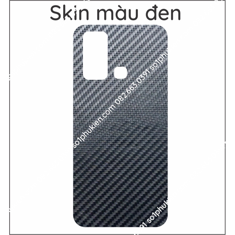Miếng dán mặt lưng skin carbon Vivo Y30 / Y30i