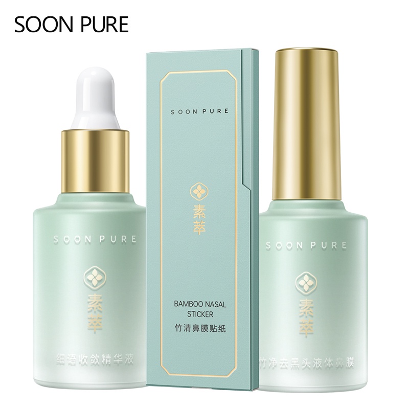 Bộ 3 mỹ phẩm loại bỏ mụn đầu đen SOONPURE thu nhỏ lỗ chân lông 11g x 2 + 50
