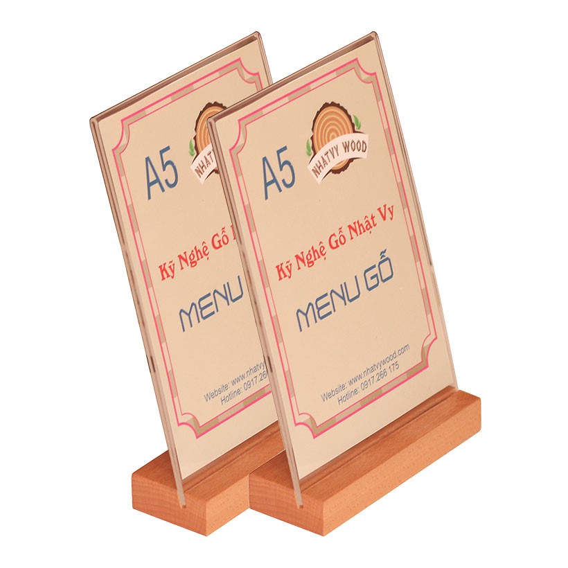 Menu gỗ Nhatvywood A5-NV6102 - combo 2 sản phẩm