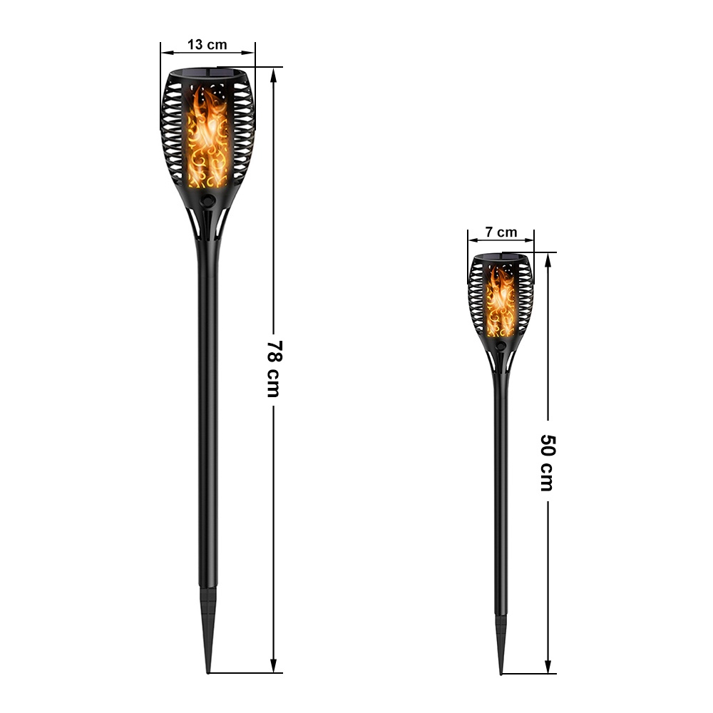 Đèn WELPUR năng lượng mặt trời 12/ 96 LED chống thấm nước kiểu dáng ngọn lửa dành cho chiếu sáng sân vườn ngoài trời