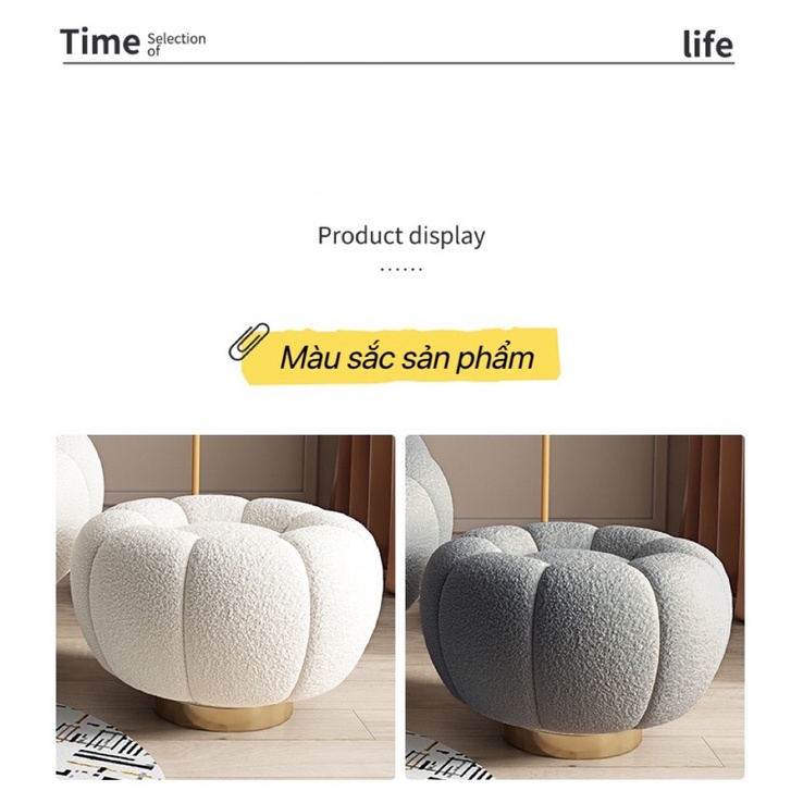 Ghế đôn sofa bông hoa nhỏ decor, đôn chụp ảnh, đôn trang trí
