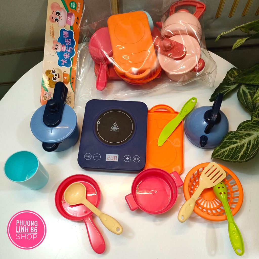 Đồ chơi nhà bếp trẻ em mô phỏng đồ dùng nhà bếp nấu ăn shop Phương linh 86 D29