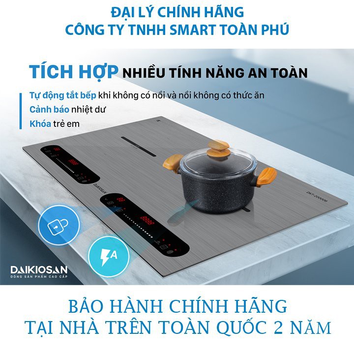 Bếp từ đôi cao cấp chính hãng Daikiosan DKT-200006