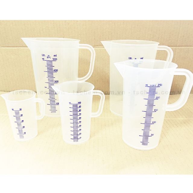 Ca đong nhựa chia vạch Việt Nam - Ly đong định lượng pha chế 50ml - 1000ml