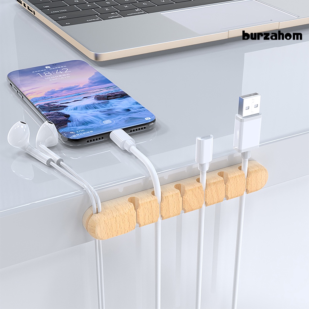 Kẹp Giữ Dây Cáp Bằng Silicone 3/5/7 Lỗ Dán Bàn Làm Việc Tiện Lợi