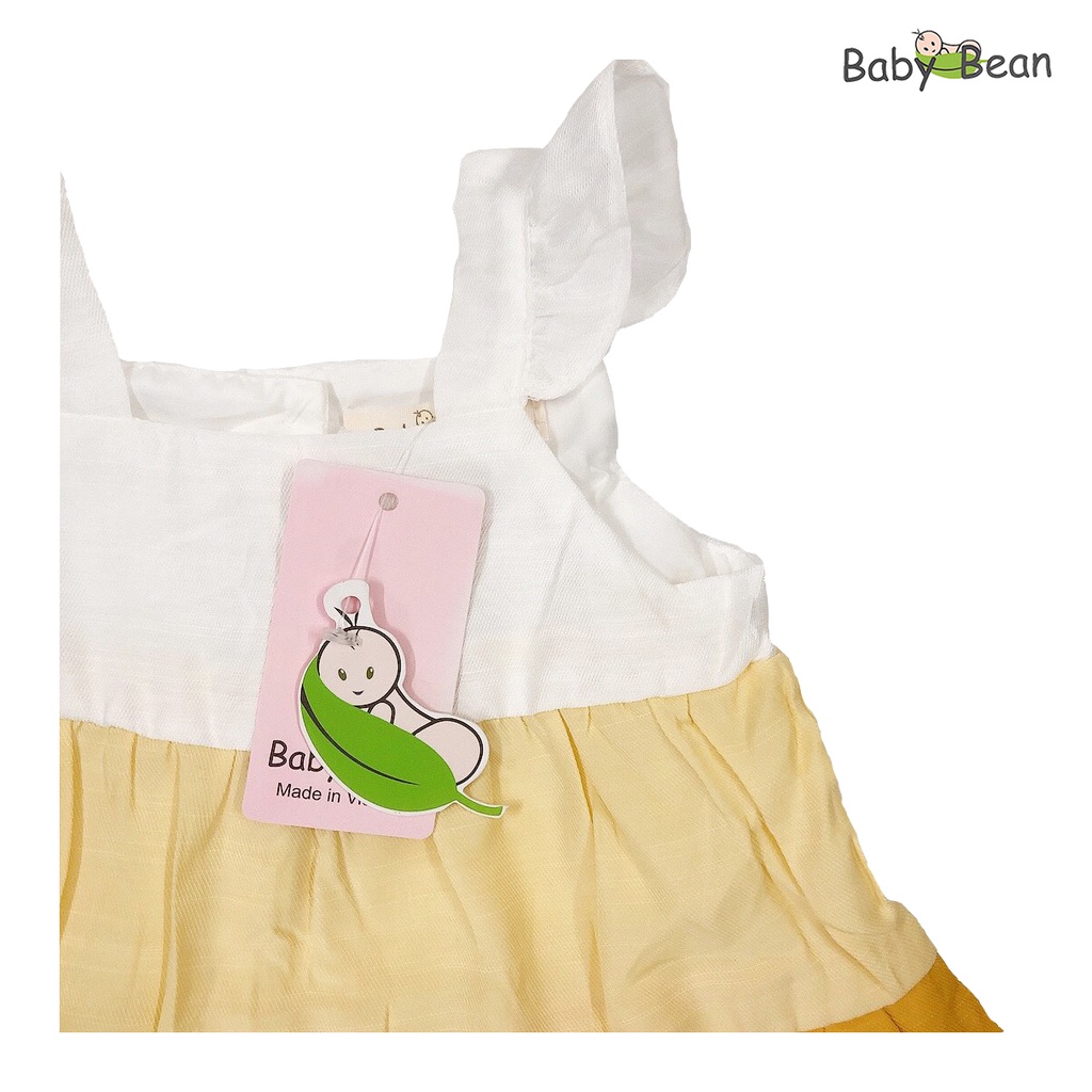 Đầm Linen Cao Cấp 3 Tầng tay Cánh Tiên Bé Gái BabyBean (10kg-40kg)