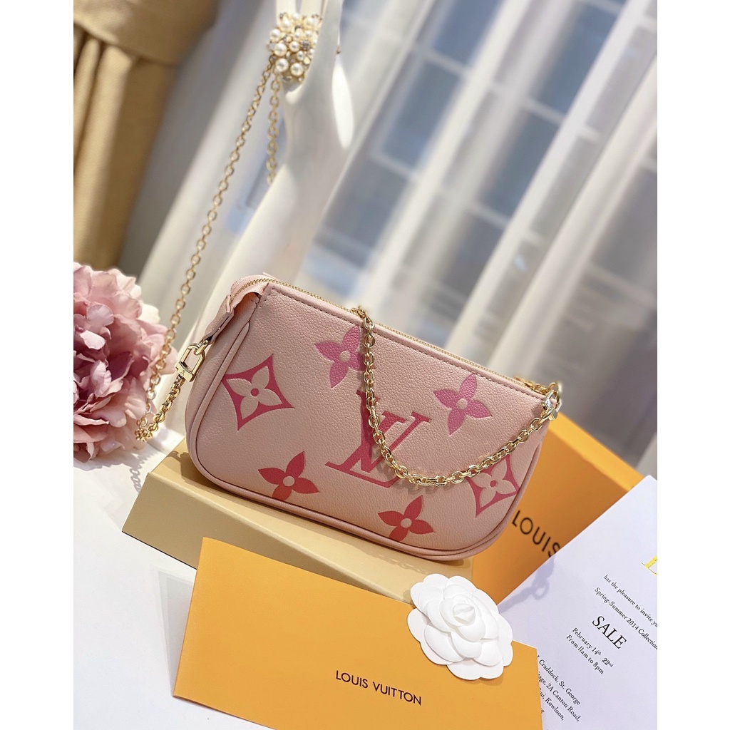 Túi lv màu hồng đeo chéo hàng fullbox cao cấp