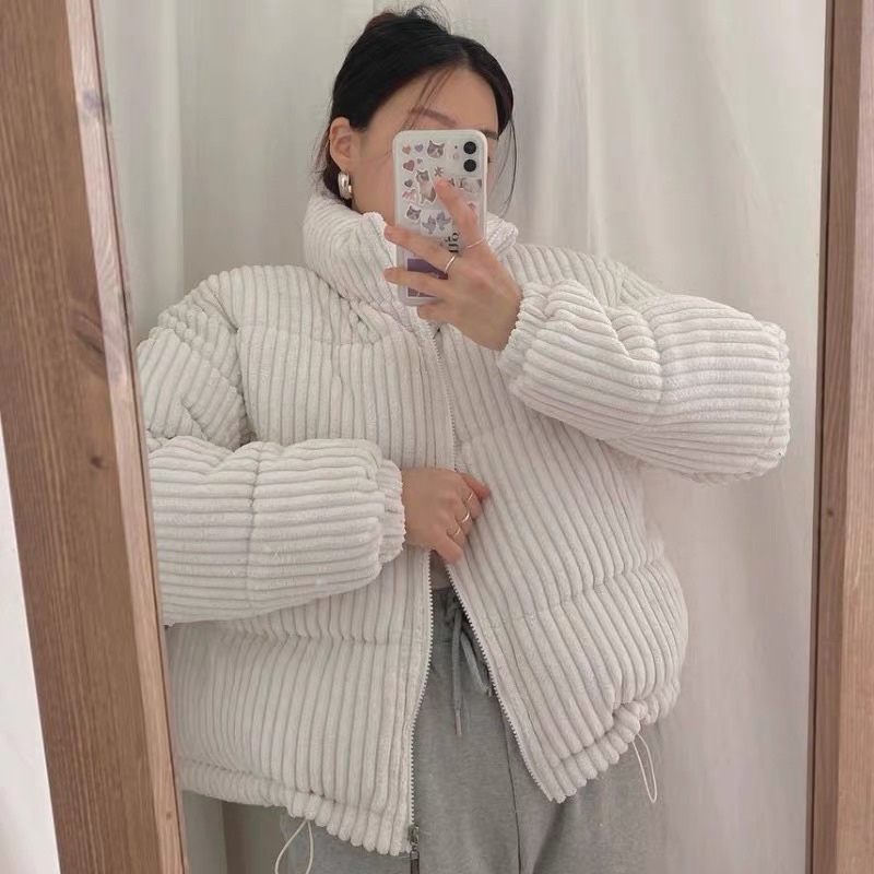 [Ảnh thật/Video]Áo phao béo Lotus nhung gân mềm đẹp Áo phao khoác ngoài hàng Quảng Châu | BigBuy360 - bigbuy360.vn