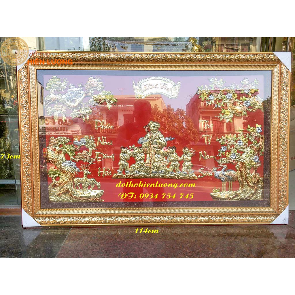 Tranh Mừng Thọ Bằng Đồng- Tranh Mừng Thọ Đẹp