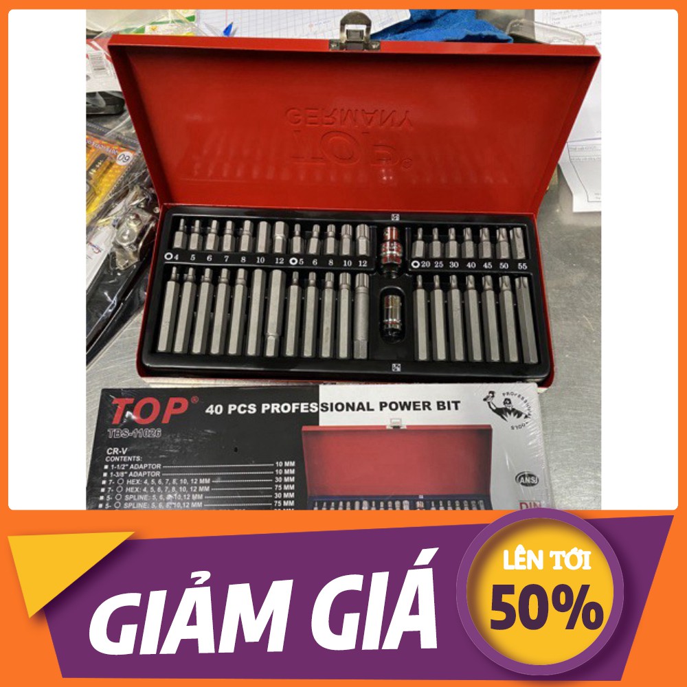 [SALE] [GIÁ TỐT] Bộ đầu tuýp lục giác TOP 40 chi tiết chính hãng taiwan