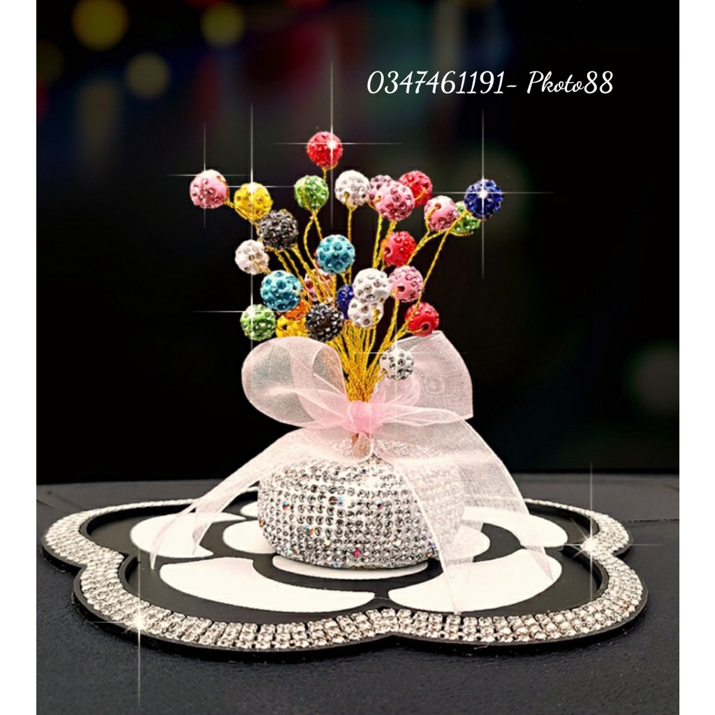 Cây tài lộc trang trí taplo xe , mix set trang trí siêu xinh tạo điểm nhấn cho xế yêu mang lại sự tươi mới và bình an