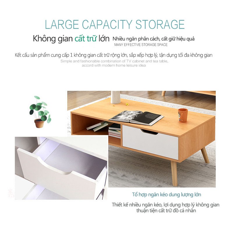 Bàn Trà Sofa IGA Phong Cách Bắc Âu - GP81