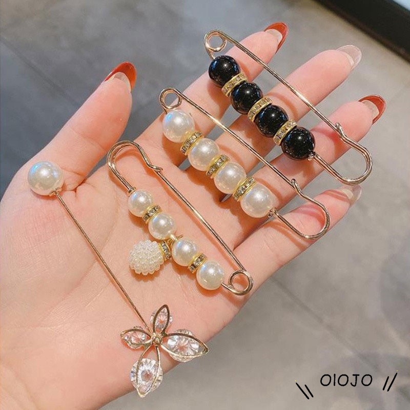 🌼Ghim cài thắt lưng trang phục bằng kim loại đính ngọc trai thời trang cho nữ trâm ghim nhỏ