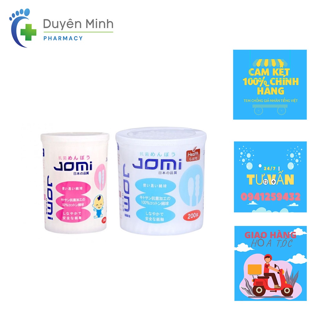 TĂM BÔNG JOMI KHÁNG KHUẨN CHO NGƯỜI LỚN/TRẺ EM