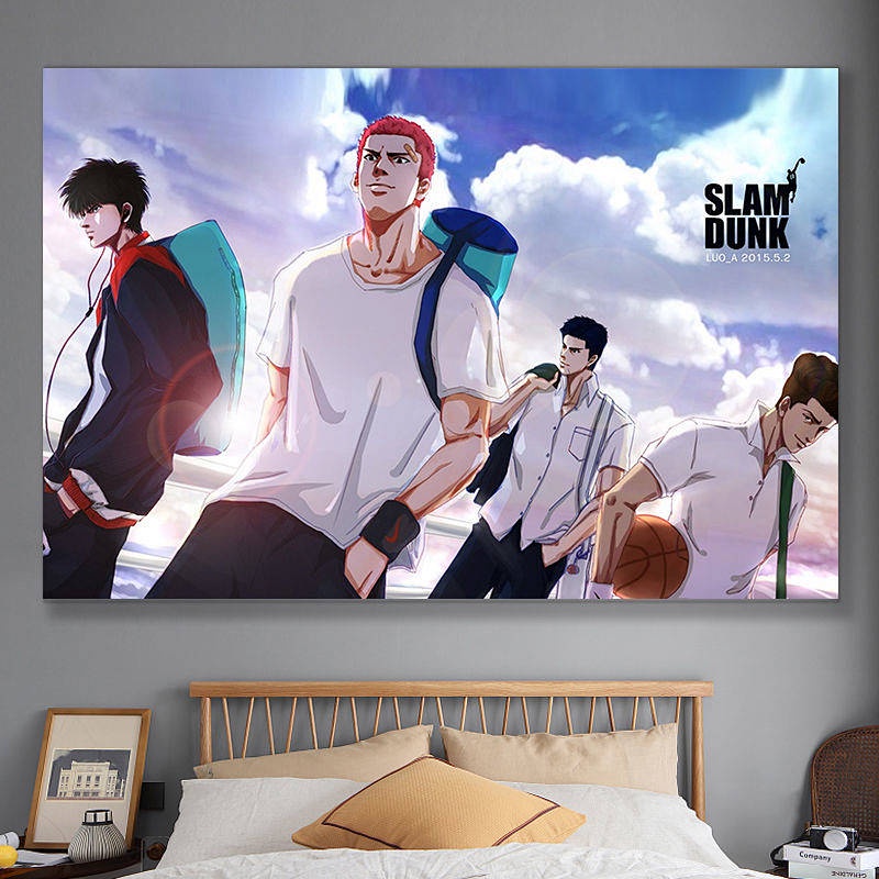 Thảm Treo Tường Trang Trí Phòng Ngủ / Phòng Khách In Hình Anime Slam Dunk