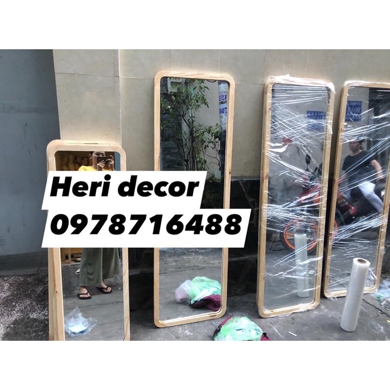 GƯƠNG SOI TOÀN THÂN GỖ THÔNG 40X120