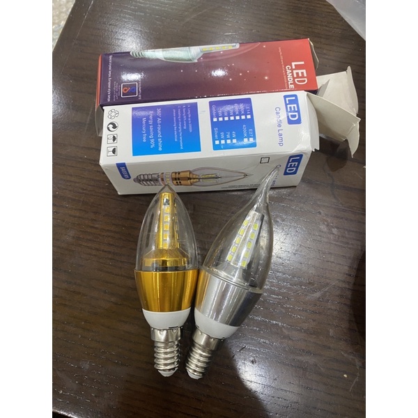 Bóng bulb 5w ánh sáng trắng và vàng e14