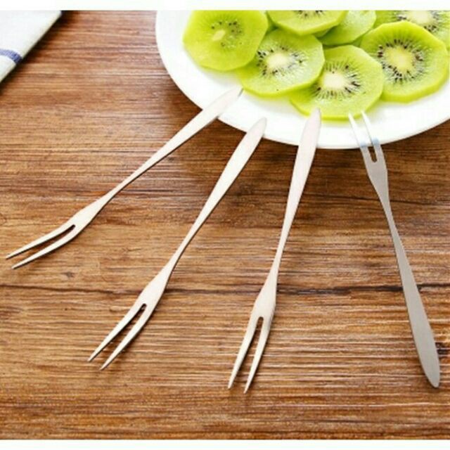 Dĩa inox ăn trái cây cao cấp dài 13 cm siêu bền đẹp 88058 Gia Dụng Gia Đình