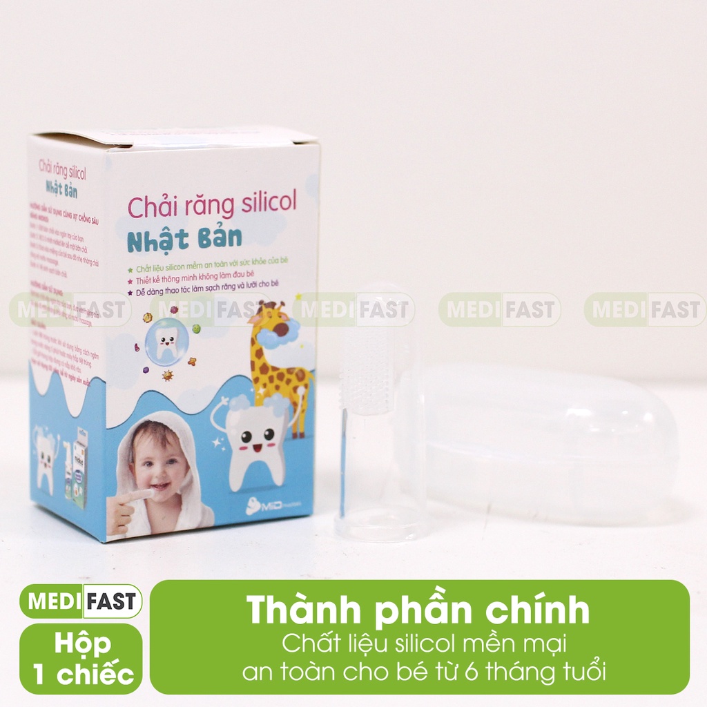 Giảm sâu răng cho bé với chải răng silicol MidKid - vệ sinh răng lợi cho trẻ Mid kid - an toàn cho trẻ từ 6 tháng tuổi