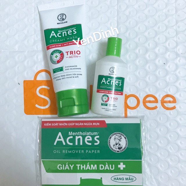 Combo 3 món Acnes Trio chăm sóc Da mụn 25g