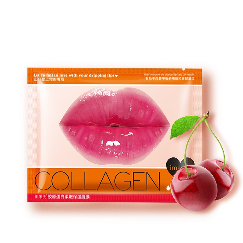 1099 A8 Mặt Nạ Môi Collagen Cherry Image Rorec Giúp Hồng Và Mềm Môi