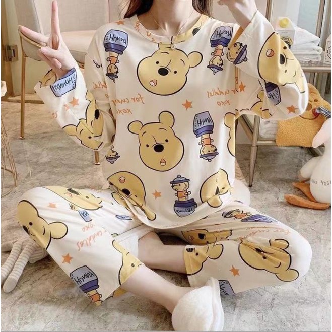 Đồ Ngủ Nữ Pijama Dài Tay Mặc Nhà Đồ Bộ Dài Tay Cotton Dễ Thương Latozia BĐN06 | BigBuy360 - bigbuy360.vn