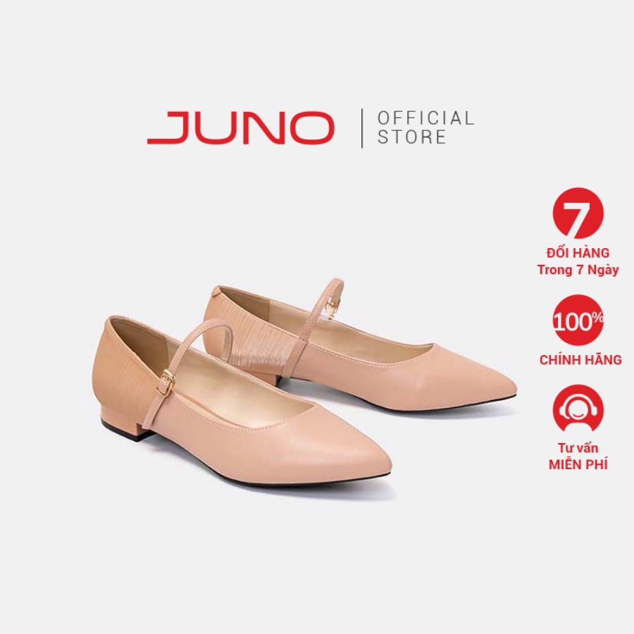 JUNO - Giày Búp Bê Mũi Nhọn Quai Ngang - BB03091