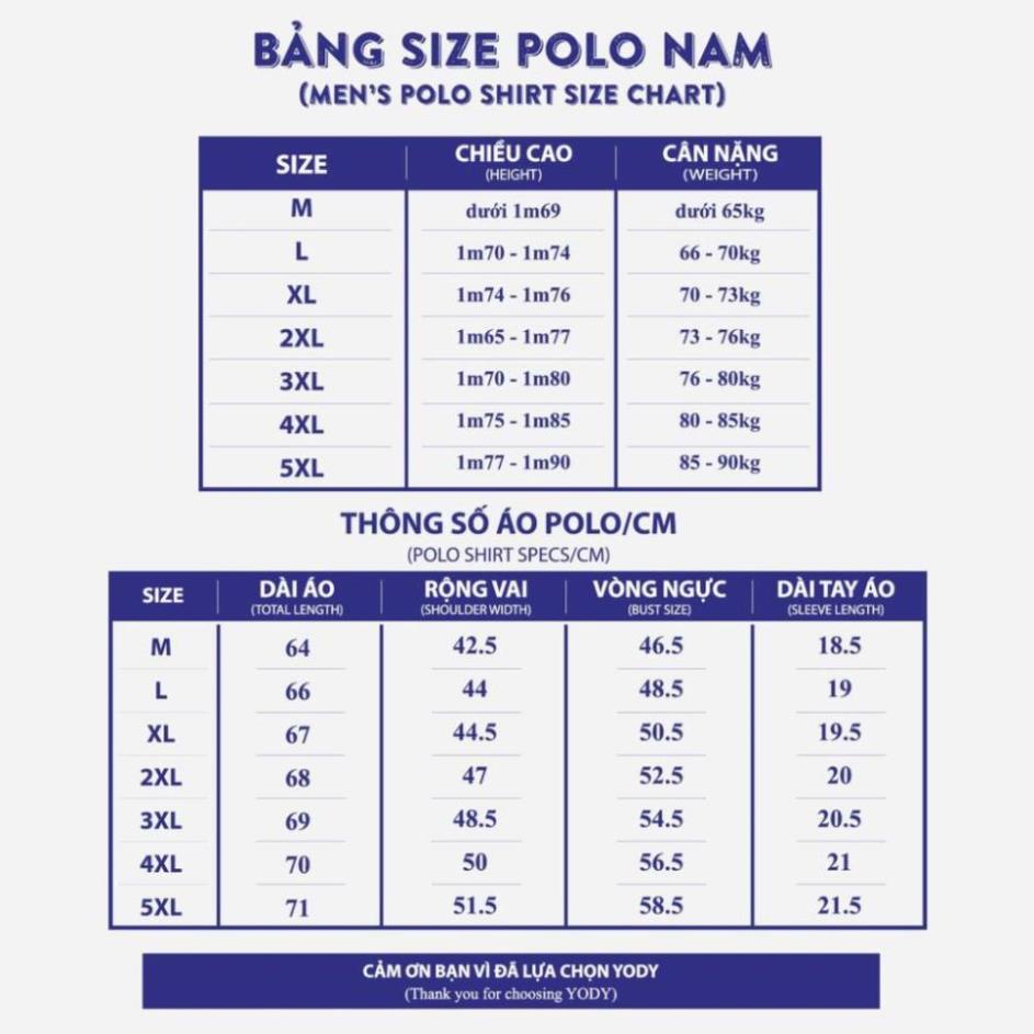 Áo phông polo nam YODY phối ngực vải coolmax thoàng mát chuẩn form APM3757 New  📸