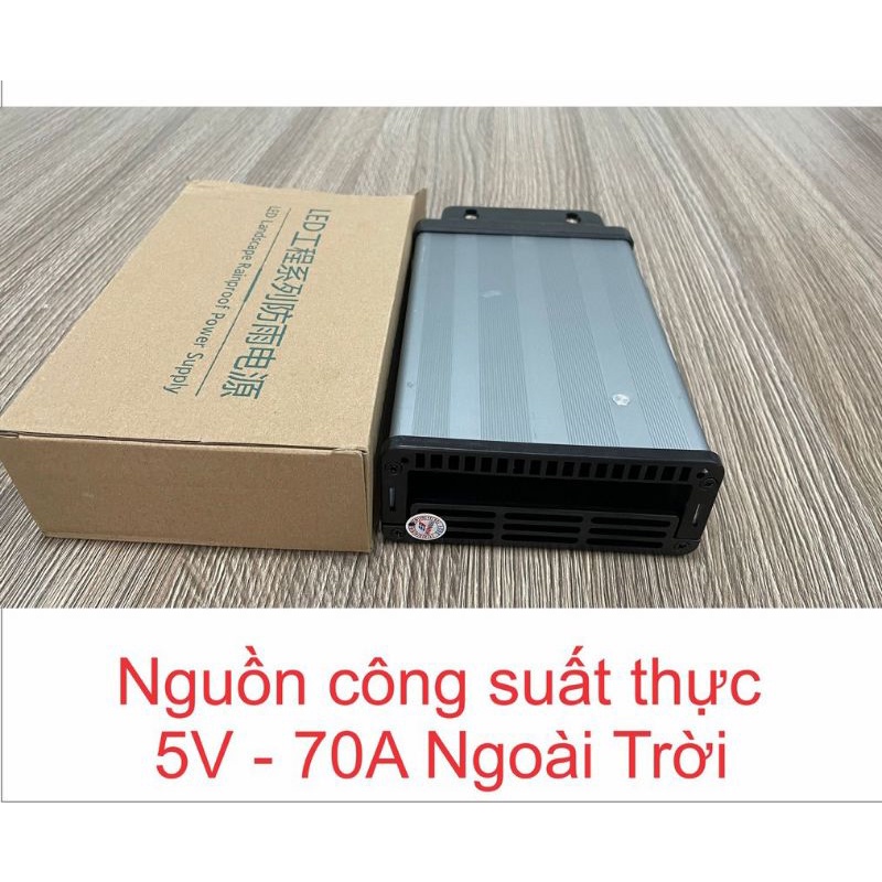 (Trợ giá) nguồn đèn led 5V 70A vỏ nhôm chống nước ngoài trời Hình thật