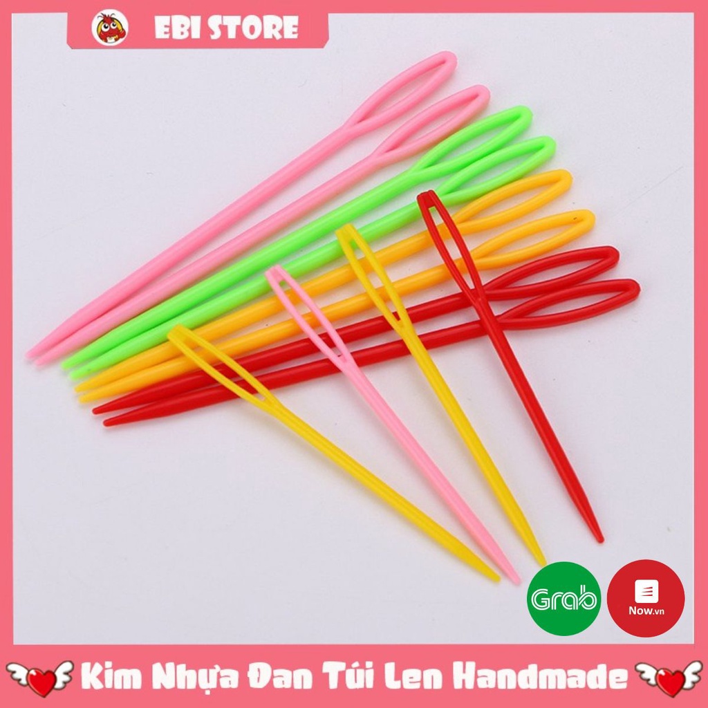 [Siêu Rẻ] Kim Đan, Kim Khâu Sợi Len Bằng Nhựa Dùng Để Đan Túi Len Handmade/Túi Tự Đan