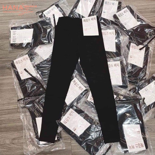 Quần Legging dài nữ cạp cao nâng mông vải cotton dày mỏng quần tregging nữ trơn ôm tập gym yoga ở nhà 505