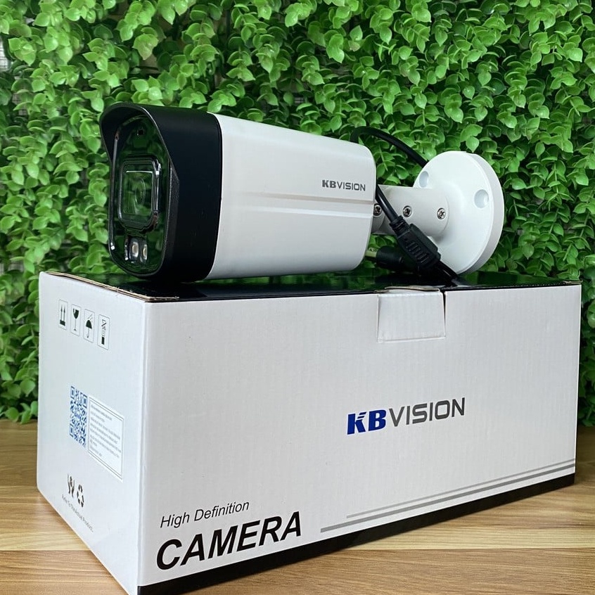 Camera Analog ngoài trời 2.0Mp KBVisision KX-CF2203L-A đêm có màu, có mic, tầm xa đèn ánh sáng trắng 40m | BigBuy360 - bigbuy360.vn