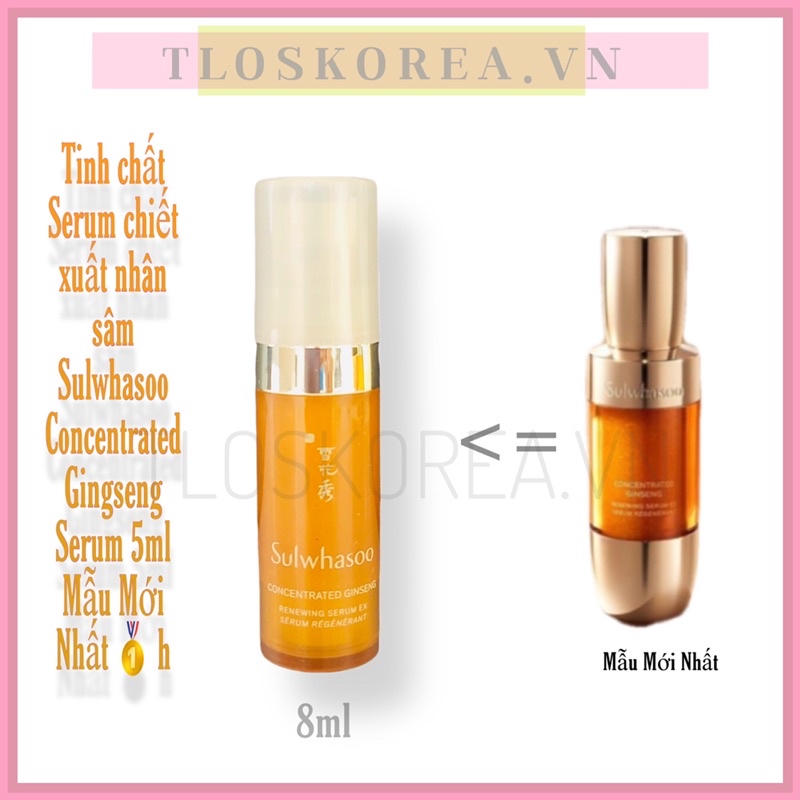[Date 2025]Tinh Chất Chống Lão Hoá Từ Nhân Sâm Sulwhasoo Concentrated Ginseng Renewing Serum Ex 5Ml