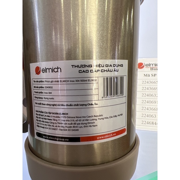 Bình giữ nhiệt elmich 500ml EL-0632 bình ủ cháo nhập khẩu séc