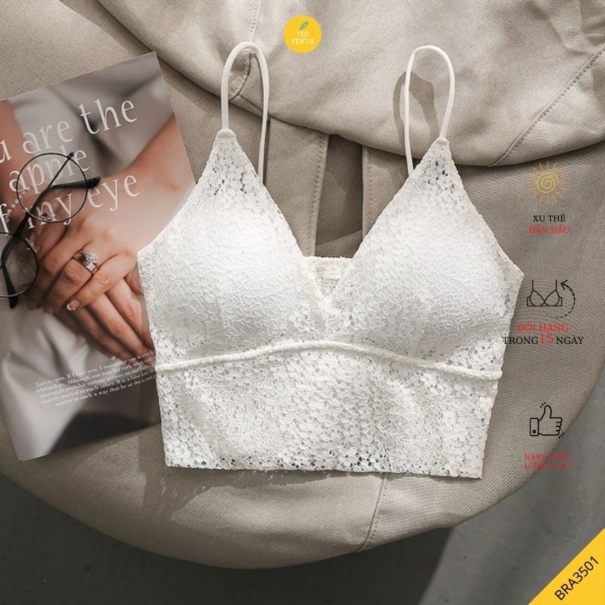 Áo 2 Dây Ren Hoa Cao Cấp Co Dãn Freesize 60kg Tep Fashion - A2D007