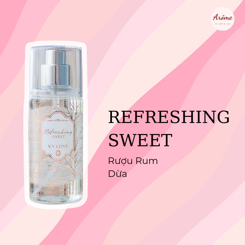Xịt Thơm Toàn Thân V.V.LOVE Body Mist Hương Nước Hoa Siêu Ngọt Ngào, Quyến Rũ - Arôme Store