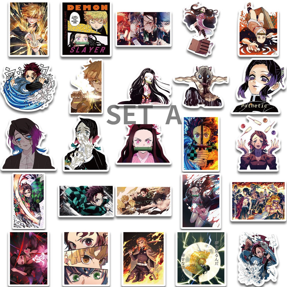 100 Cái Thanh Gươm Diệt Quỷ Kimetsu no Yaiba DEMON SLAYER | Anime Sticker laptop trang trí trên tường