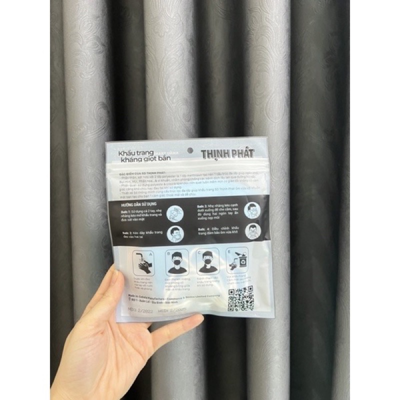 Túi 10 Khẩu trang 5D Mask Thịnh Phát  kháng khuẩn