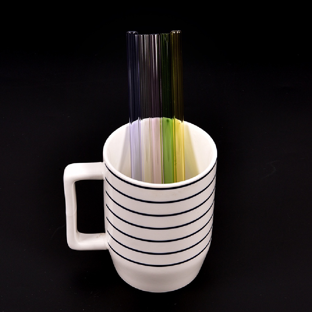 Reusable Straight Pyrex Glass Drinking Straw for Wedding Birthday Party 5 Colors .