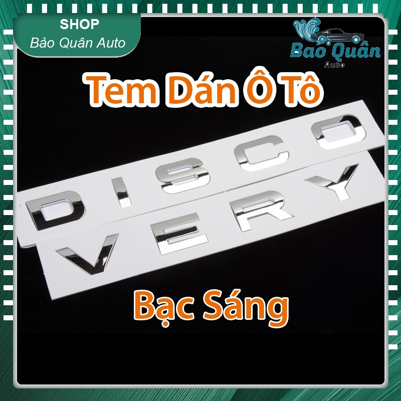 Bộ tem DISCOVERY 3D chữ nổi dán trang trí nắp capo nắp cốp xe hơi ô tô