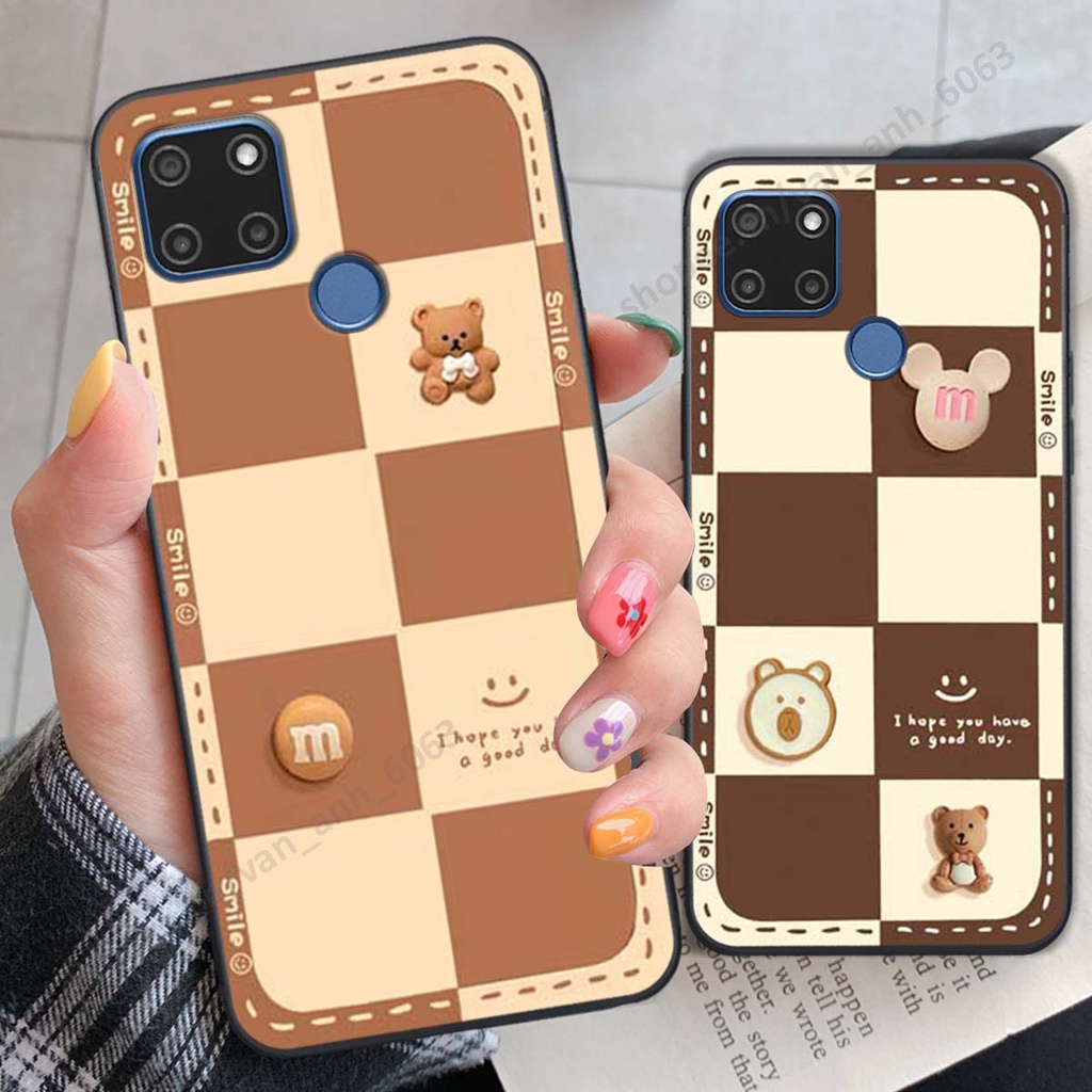 Ốp lưng Realme C12 / C15 hình gấu, kẹo dễ thương cute