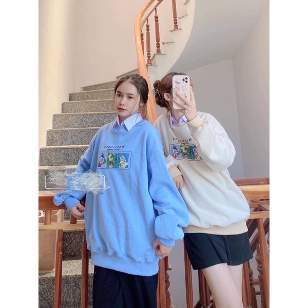 [Áo Nỉ ] Sweater in hình fom rộng [ bán live] | BigBuy360 - bigbuy360.vn