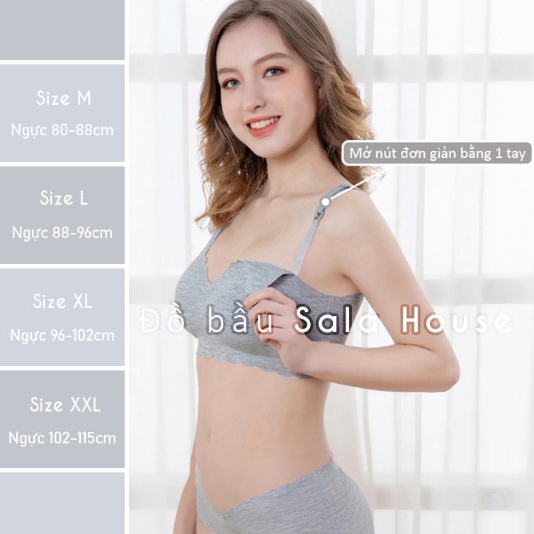 Áo lót bầu sau sinh | Áo ngực cho con bú chống chảy xệ EnjoyPreg vải Modal Siêu Mềm Mịn - Đồ bầu SalaHouse