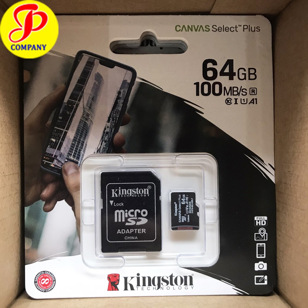 [Mã ELFLASH5 giảm 20K đơn 50K] Thẻ nhớ Kingston microSD Canvas Select Plus 64GB - Hàng Chính Hãng FPT | BigBuy360 - bigbuy360.vn