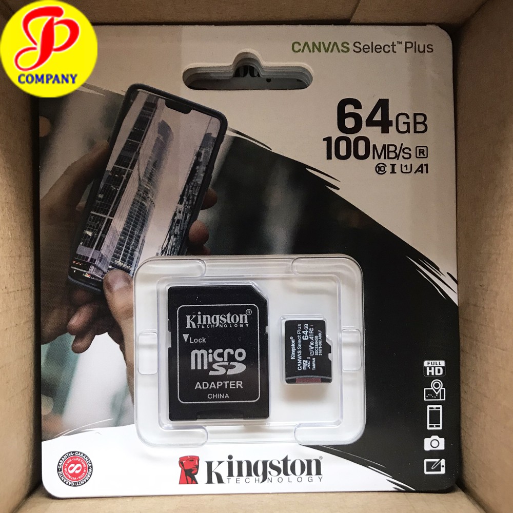 Thẻ nhớ Kingston microSD Canvas Select Plus 64GB - Hàng Chính Hãng FPT