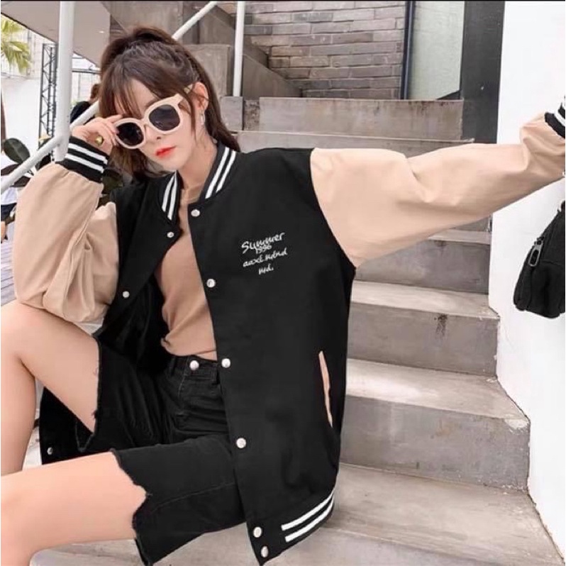 Áo Khoác Bomber 199x chất nỉ dạ dày dặn cực xịn Form unisex Nam/Nữ cực đẹp hàng cao cấp